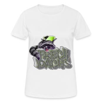 Frechdachs- Frecher Waschbär - Frauen T-Shirt atmungsaktiv - Weiß - Vorne - AI Model Female 172 dark (172cm)