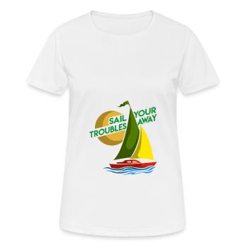 Segel mit Sorgen davon - Frauen T-Shirt atmungsaktiv - Weiß - Vorne - AI Model Female 172 dark (172cm)