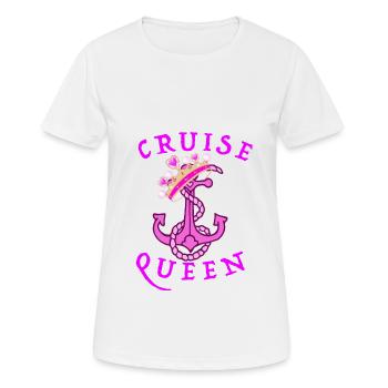 Cruise Queen, cruise, Queen - Women's Breathable T-Shirt - white - Front - AI Model Female 172 dark (172cm)