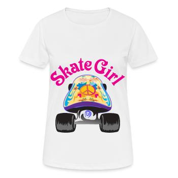 Skate Girl - Frauen T-Shirt atmungsaktiv - Weiß - Vorne - AI Model Female 172 dark (172cm)