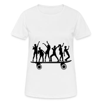 Party Boarding - Frauen T-Shirt atmungsaktiv - Weiß - Vorne - AI Model Female 172 dark (172cm)