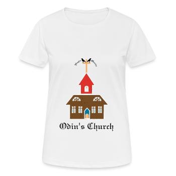 L’Église d’Odin - T-shirt respirant Femme - blanc - Devant - AI Model Female 172 dark (172cm)