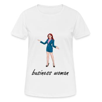 business woman - Women's Breathable T-Shirt - white - Front - AI Model Female 172 dark (172cm)