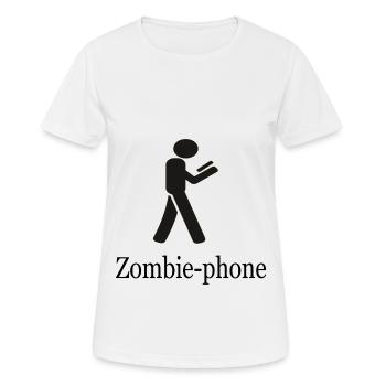 zombie phone - Women's Breathable T-Shirt - white - Front - AI Model Female 172 dark (172cm)