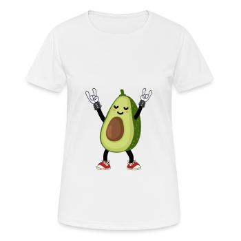Avocado Devil Horns French Fork - Ventilateurs en métal lourd - T-shirt respirant Femme - blanc - Devant - AI Model Female 172 dark (172cm)