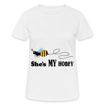 Elle est mon chéri - T-shirt respirant Femme - blanc - Devant - AI Model Female 172 dark (172cm)