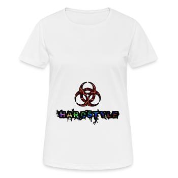 Hardstyle - Frauen T-Shirt atmungsaktiv - Weiß - Vorne - AI Model Female 172 dark (172cm)