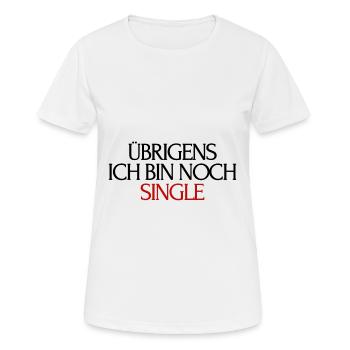 Single - Frauen T-Shirt atmungsaktiv - Weiß - Vorne - AI Model Female 172 dark (172cm)