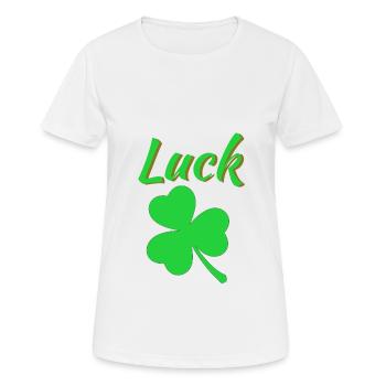 Lucky clover - Women's Breathable T-Shirt - white - Front - AI Model Female 172 dark (172cm)