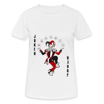 Joker Joggling Card - T-shirt respirant Femme - blanc - Devant - AI Model Female 172 dark (172cm)