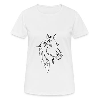 Horse head - Women's Breathable T-Shirt - white - Front - AI Model Female 172 dark (172cm)