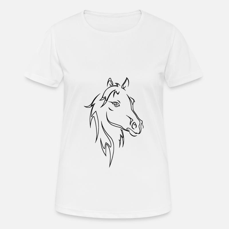 Horse head - Women's Breathable T-Shirt - white