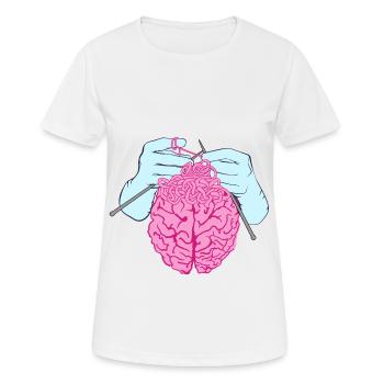 Brain Construction - Frauen T-Shirt atmungsaktiv - Weiß - Vorne - AI Model Female 172 dark (172cm)