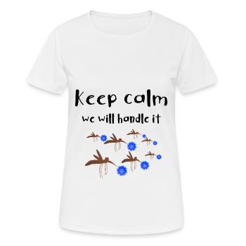Moustique Corona disant - T-shirt respirant Femme - blanc - Devant - AI Model Female 172 dark (172cm)