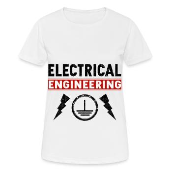 Ingénieur éléctricien - T-shirt respirant Femme - blanc - Devant - AI Model Female 172 dark (172cm)