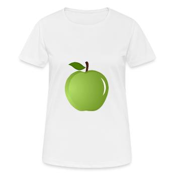 Apple - Women's Breathable T-Shirt - white - Front - AI Model Female 172 dark (172cm)