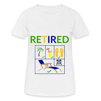 retirement - Women's Breathable T-Shirt - white - Front - AI Model Female 172 dark (172cm)