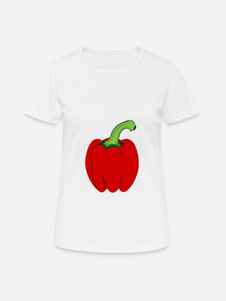 Paprika - Frauen T-Shirt atmungsaktiv - Weiß
