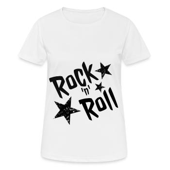 Rock n roll - Women's Breathable T-Shirt - white - Front - AI Model Female 172 dark (172cm)