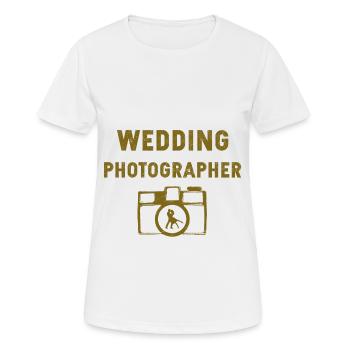 Hochzeitsfotograf und Hochzeitsfotografie - Frauen T-Shirt atmungsaktiv - Weiß - Vorne - AI Model Female 172 dark (172cm)