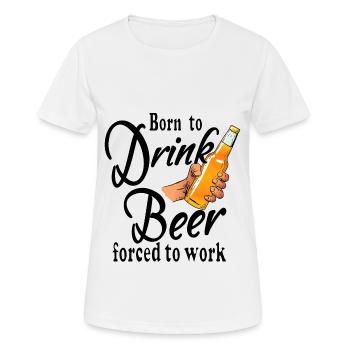 Bier trinken arbeiten Pub Alkohol betrunken - Frauen T-Shirt atmungsaktiv - Weiß - Vorne - AI Model Female 172 dark (172cm)