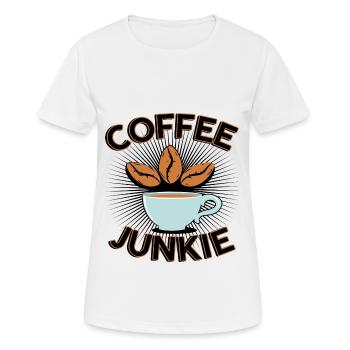Café Junkie Espresso Latte Americano - T-shirt respirant Femme - blanc - Devant - AI Model Female 172 dark (172cm)