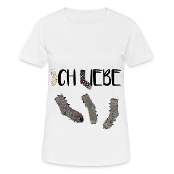 Ich liebe Socken! - Frauen T-Shirt atmungsaktiv - Weiß - Vorne - AI Model Female 172 dark (172cm)