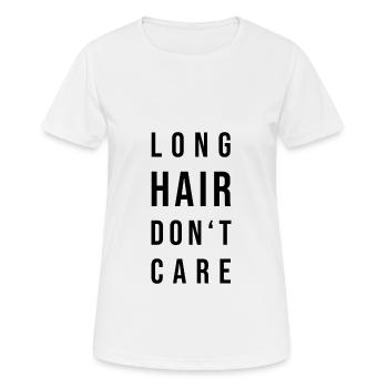 Long hair don´t care - Frauen T-Shirt atmungsaktiv - Weiß - Vorne - AI Model Female 172 dark (172cm)