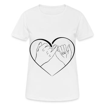 Promesse rose Amour relation confiance - T-shirt respirant Femme - blanc - Devant - AI Model Female 172 dark (172cm)