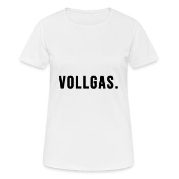 Vollgas - Frauen T-Shirt atmungsaktiv - Weiß - Vorne - AI Model Female 172 dark (172cm)