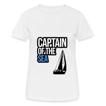 Capitaine de la mer ! Capitaine de la mer et de la mer - T-shirt respirant Femme - blanc - Devant - AI Model Female 172 dark (172cm)