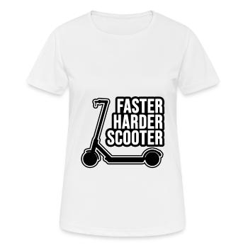 Faster Scooter - T-shirt respirant Femme - blanc - Devant - AI Model Female 172 dark (172cm)