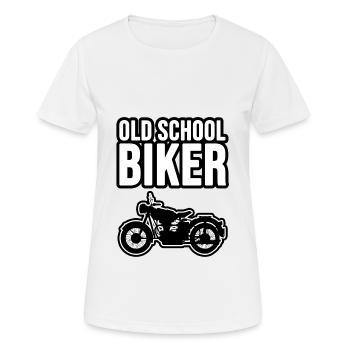 Old School Biker ! - T-shirt respirant Femme - blanc - Devant - AI Model Female 172 dark (172cm)