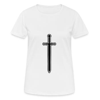 Épée - T-shirt respirant Femme - blanc - Devant - AI Model Female 172 dark (172cm)