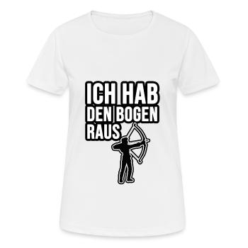 Ich hab den Bogen raus! - Frauen T-Shirt atmungsaktiv - Weiß - Vorne - AI Model Female 172 dark (172cm)