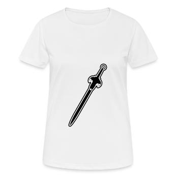 sword - Women's Breathable T-Shirt - white - Front - AI Model Female 172 dark (172cm)
