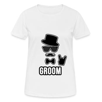 Cool Groom - T-shirt respirant Femme - blanc - Devant - AI Model Female 172 dark (172cm)