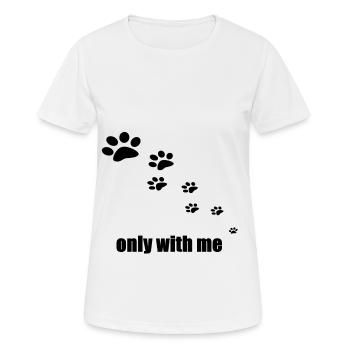 slady chien chien cadeau saigne - T-shirt respirant Femme - blanc - Devant - AI Model Female 172 dark (172cm)