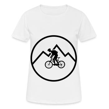 Vélo - bicycle - Trekking - VTT - T-shirt respirant Femme - blanc - Devant - AI Model Female 172 dark (172cm)