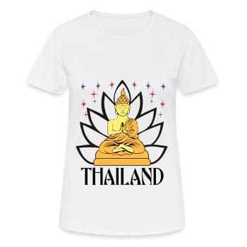 Thailand Buddha - Frauen T-Shirt atmungsaktiv - Weiß - Vorne - AI Model Female 172 dark (172cm)