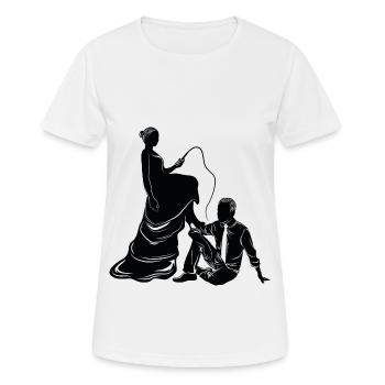 bridal couple married couple silhouette - Women's Breathable T-Shirt - white - Front - AI Model Female 172 dark (172cm)