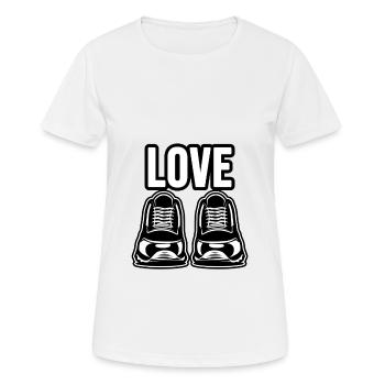 Love of shoes and shoes - Women's Breathable T-Shirt - white - Front - AI Model Female 172 dark (172cm)