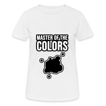 Meister der Farben - Frauen T-Shirt atmungsaktiv - Weiß - Vorne - AI Model Female 172 dark (172cm)