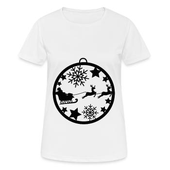 Rudolph Rentier Elch Weihnachten Christmas Xmas - Frauen T-Shirt atmungsaktiv - Weiß - Vorne - AI Model Female 172 dark (172cm)