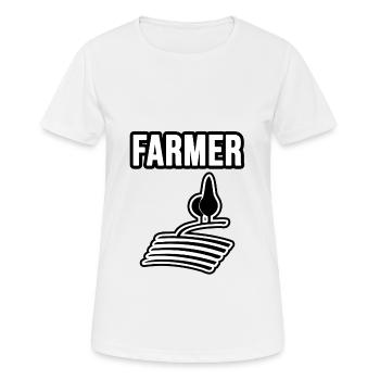 Farmer, farmer and farmer - Women's Breathable T-Shirt - white - Front - AI Model Female 172 dark (172cm)
