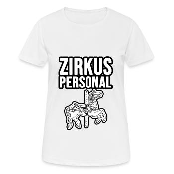 Zirkus Personal - Frauen T-Shirt atmungsaktiv - Weiß - Vorne - AI Model Female 172 dark (172cm)