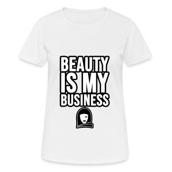 La beauté est mon affaire - T-shirt respirant Femme - blanc - Devant - AI Model Female 172 dark (172cm)