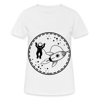 Astronaute - Rocket Space Cosmos - T-shirt respirant Femme - blanc - Devant - AI Model Female 172 dark (172cm)