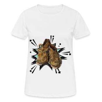 Vinzenz Van Gogh Chaussures Peinture Pop art - T-shirt respirant Femme - blanc - Devant - AI Model Female 172 dark (172cm)
