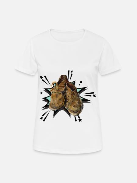 Vinzenz Van Gogh Schuhe Gemälde Pop art - Frauen T-Shirt atmungsaktiv - Weiß